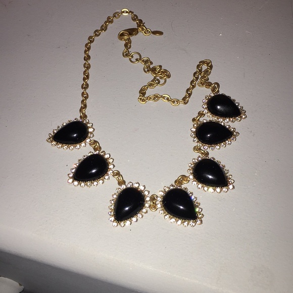 J. Crew Jewelry - Pretty black stone and crystal necklace J. Crew Jewelry - Pretty black stone and crystal necklace